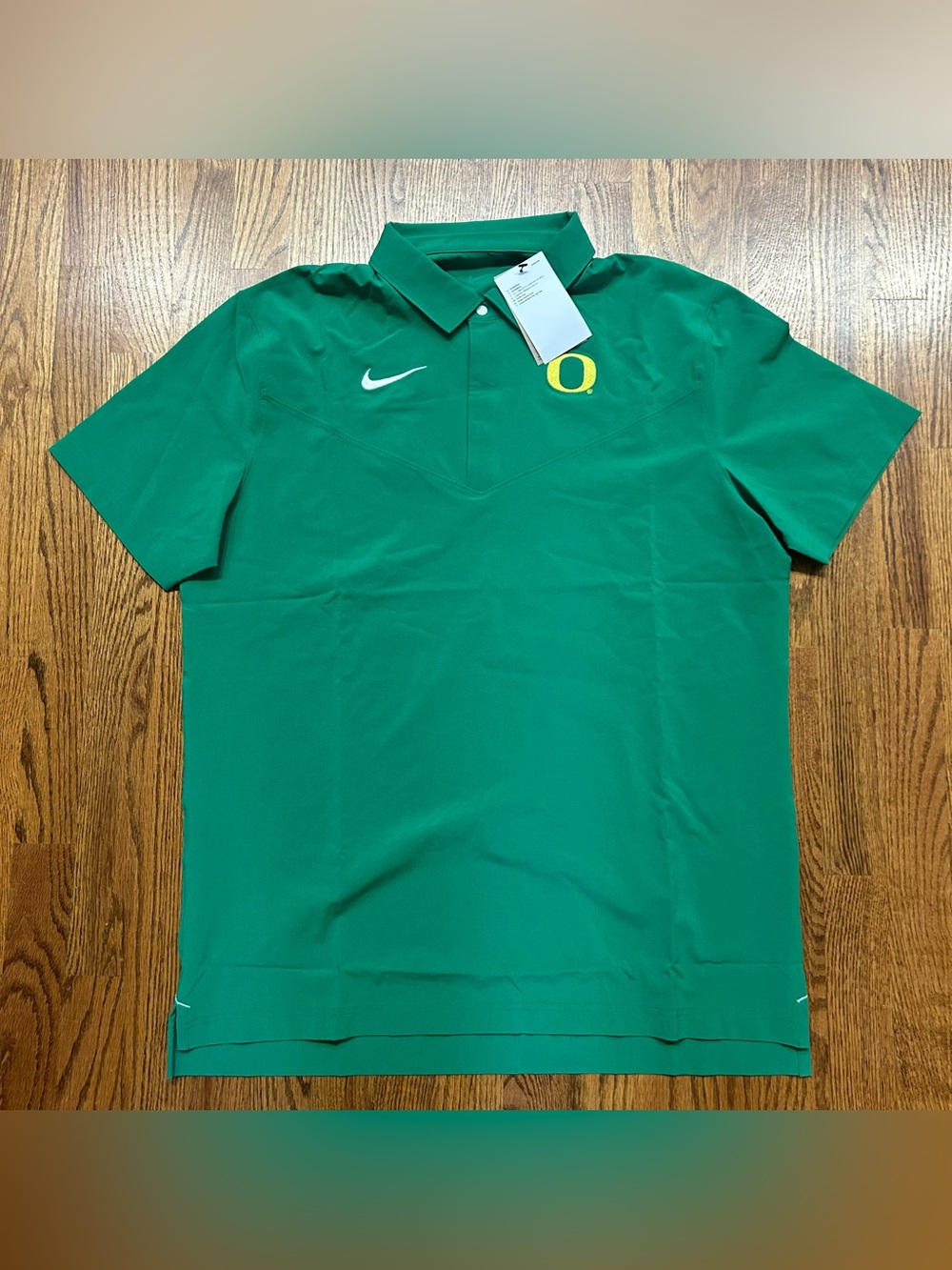 Nike Oregon Coaches Polo Mens Large Shirt Snap Button Green DJ5123-377 NCAA